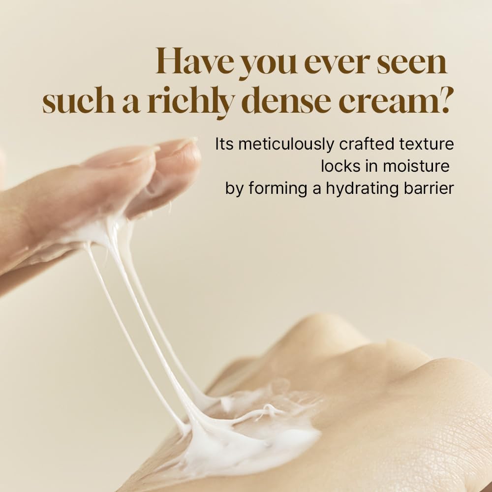 HEVEBLUE open jar with cream swipe demonstrating spreadability
