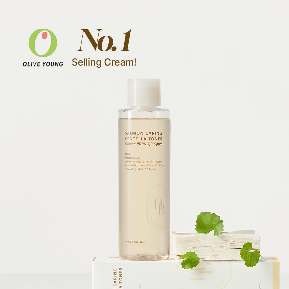 HEVEBLUE watery toner texture being poured on hand, shows lightweight absorption