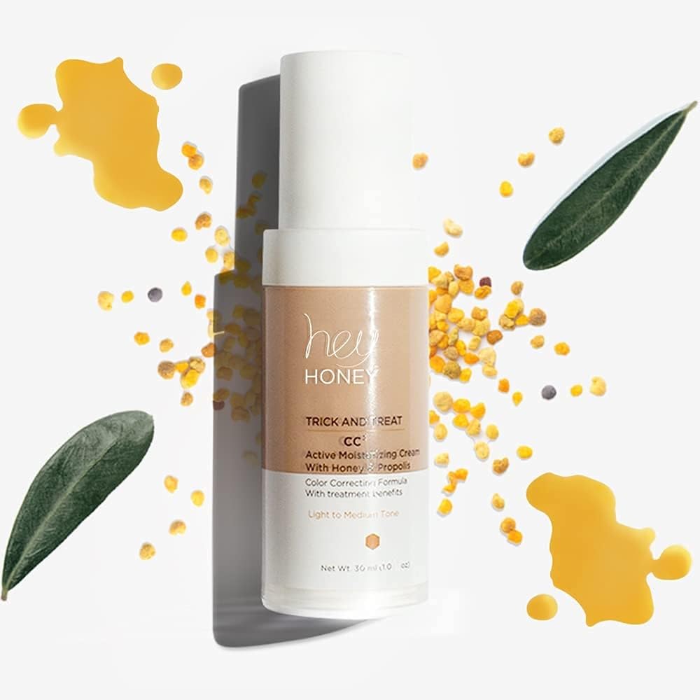 Hey Honey woman outdoors wearing CC cream for natural sun-ready look