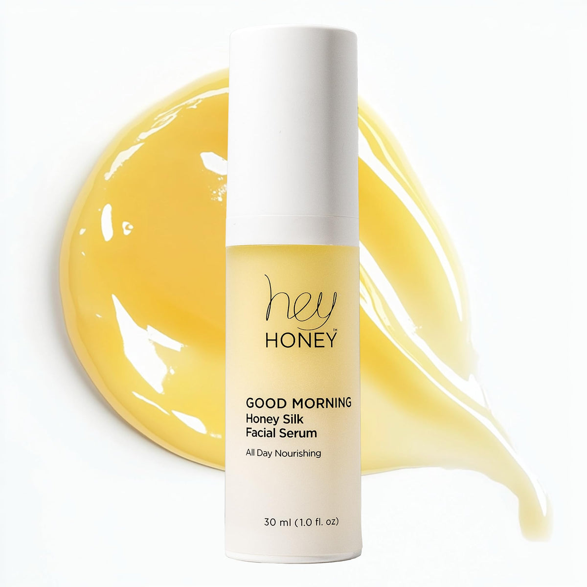 Hey Honey front bottle showing packaging and 1 oz size for easy identification