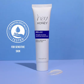 Hey Honey open jar top view revealing smooth cream and easy scoop benefit
