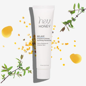Hey Honey lifestyle scene with relaxed person illustrating visible redness relief