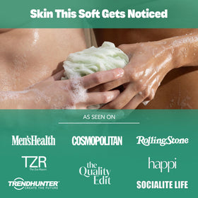 HEY SWEET CHEEKS foamy lather in hand for gentle exfoliation
