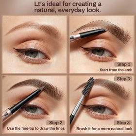 HeyBeauty dual-tipped brush with spoolie and angled head for grooming