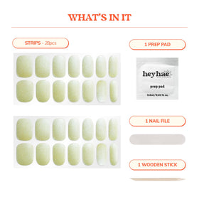 heyhae applying strip with hands demonstrating easy no-mess application and fit