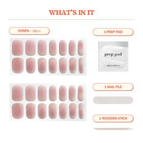 heyhae hands applying strip outdoors curing in sunlight for fast on-the-go results