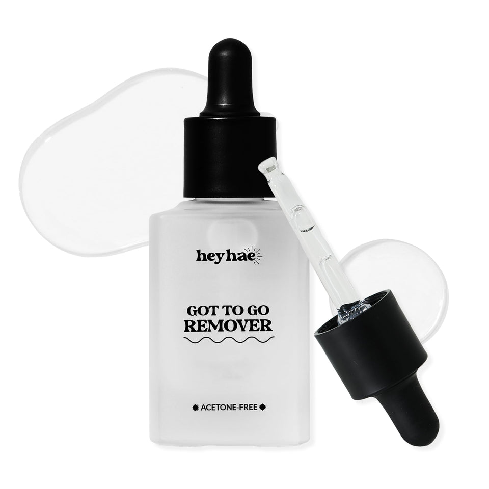 heyhae bottle front view showing label and gentle remover benefits