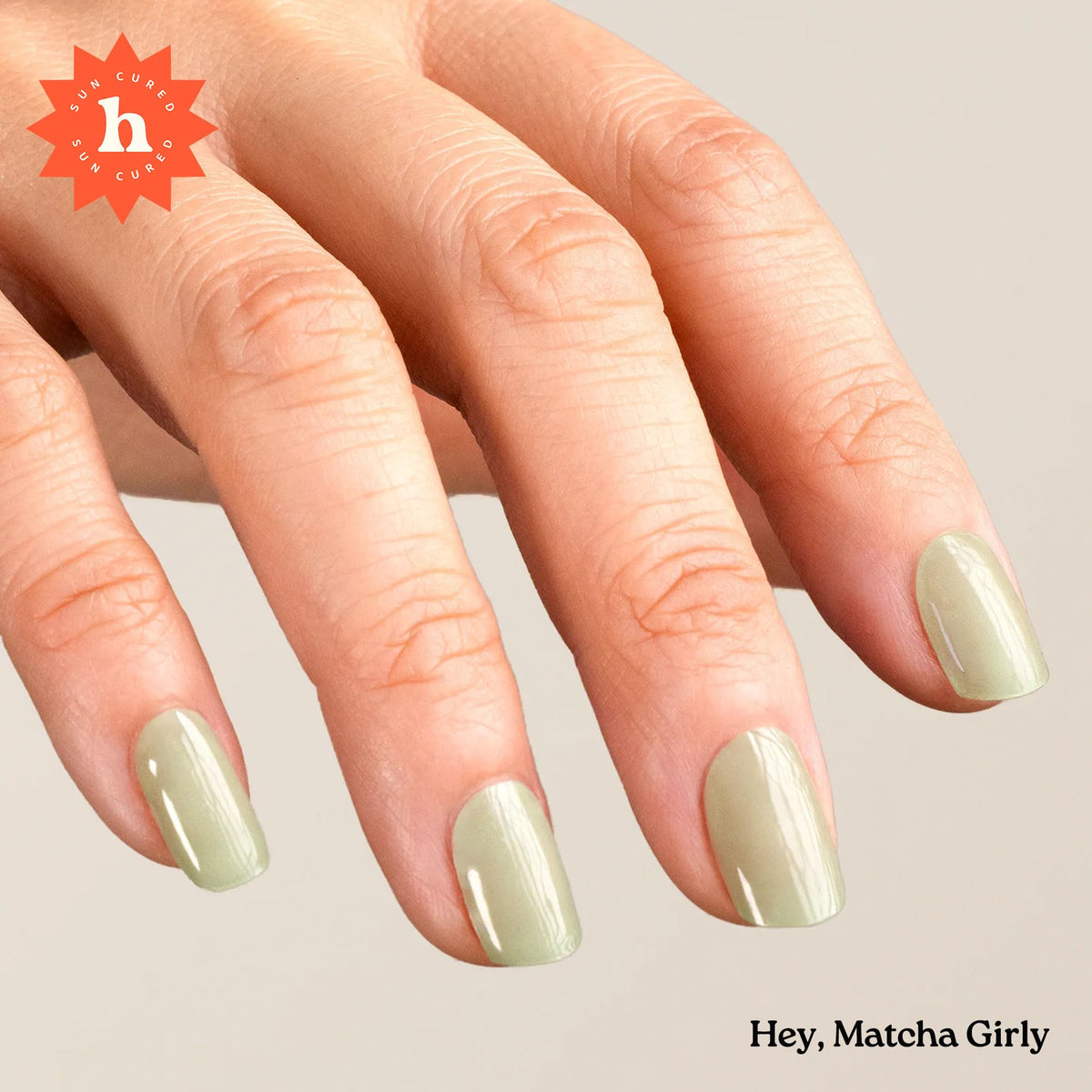 heyhae close-up of strip texture displaying smooth gel finish for salon-like shine