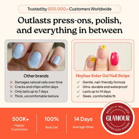 heyhae nails curing outdoors under sun for fast natural setting