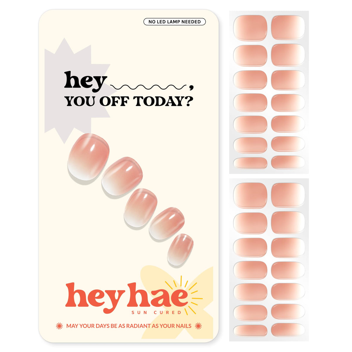 heyhae front package showing ombre pink strips and kit benefits
