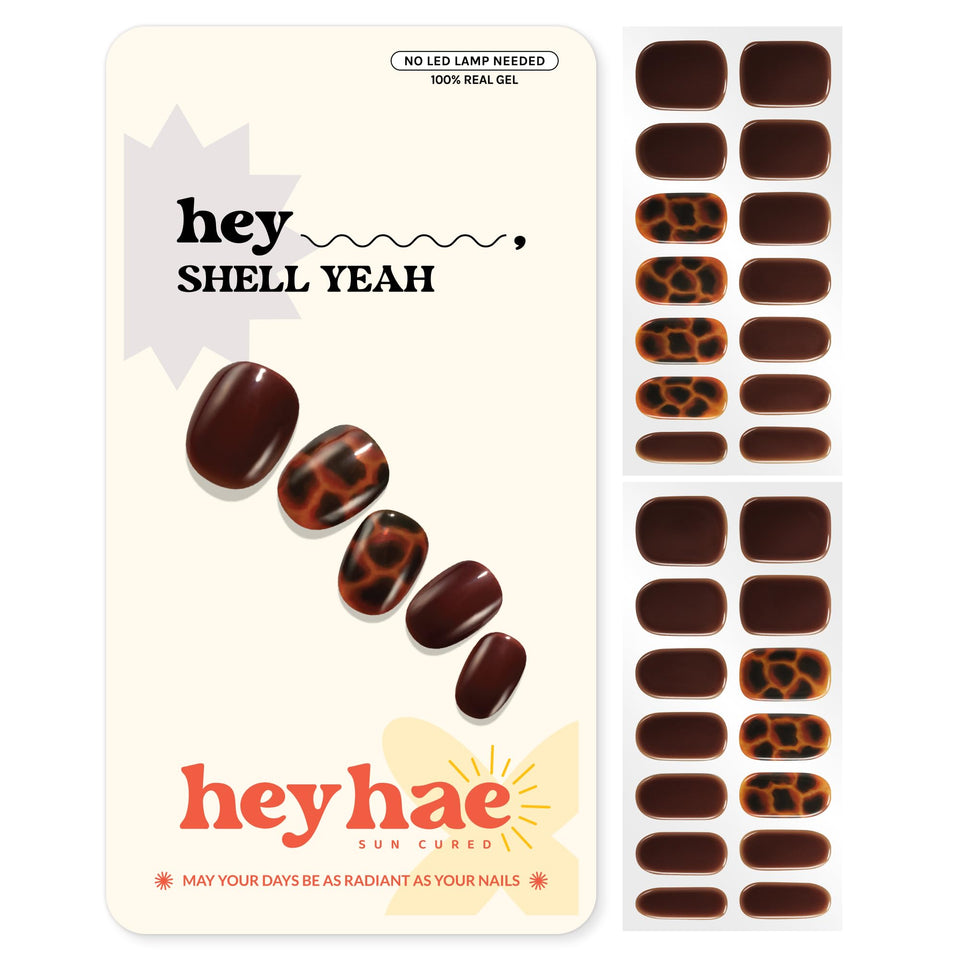 heyhae front packaging showing fall tortoiseshell design and kit contents for easy use