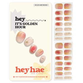 heyhae front packaging showing ombré gold design and kit contents benefit fast salon look