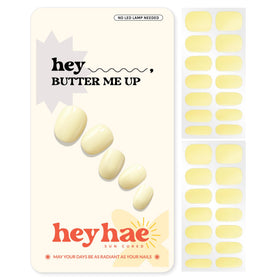 heyhae front packaging showing buttery yellow shade and kit benefits