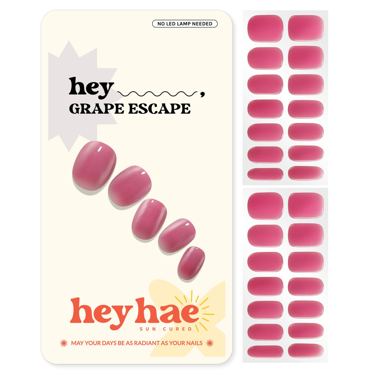 heyhae front packaging showing Hey, Grape Escape and full kit benefits