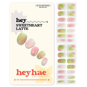 heyhae front packaging showing Hey, Sweetheart Latte kit and contents for easy application