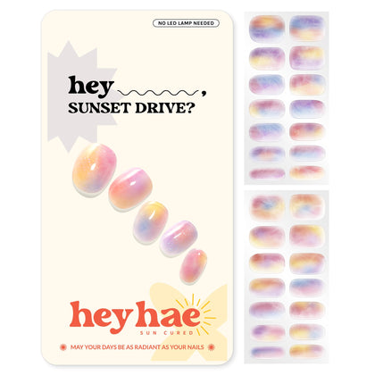 heyhae front packaging showing marble pink design and included tools for quick application