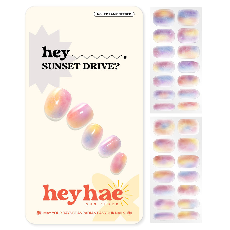heyhae front packaging showing marble pink design and included tools for quick application