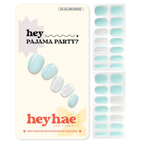 heyhae front packaging pastel blue showing kit contents and cozy design benefit