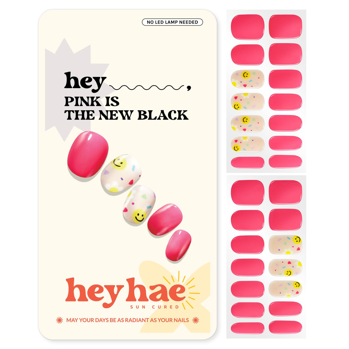heyhae front packaging showing pink marble design and included tools