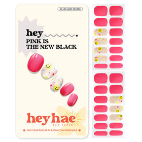 heyhae front packaging showing pink marble design and included tools