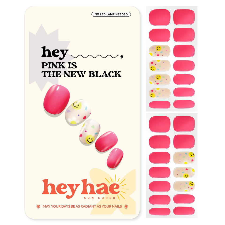 heyhae front packaging showing pink marble design and included tools