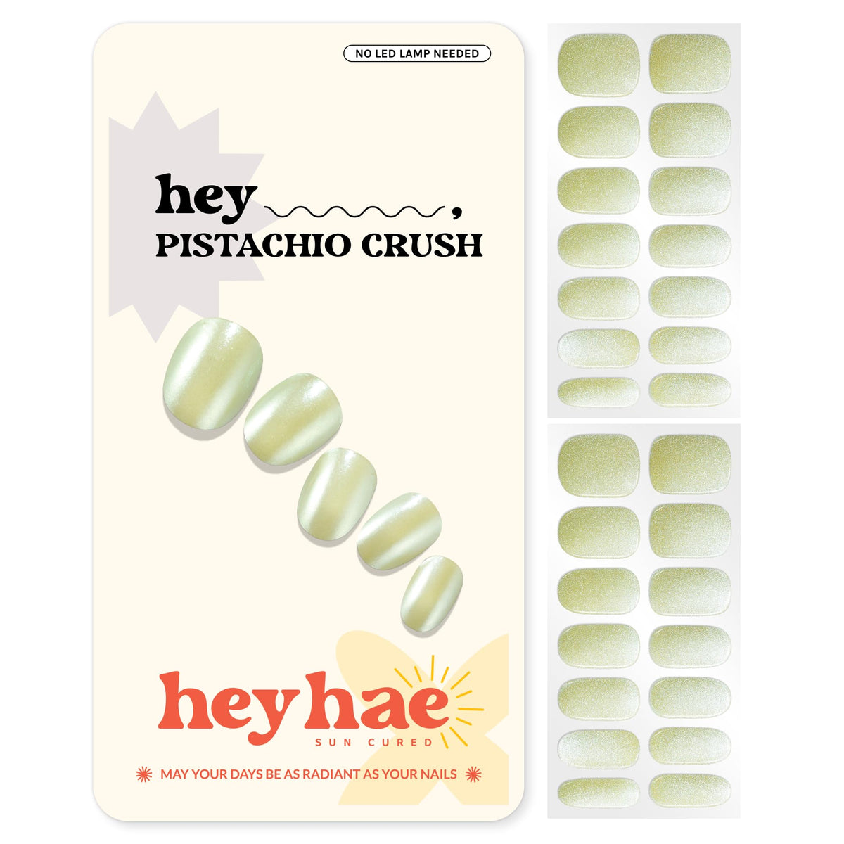 heyhae front packaging showing pistachio crush and kit contents benefit quick identification
