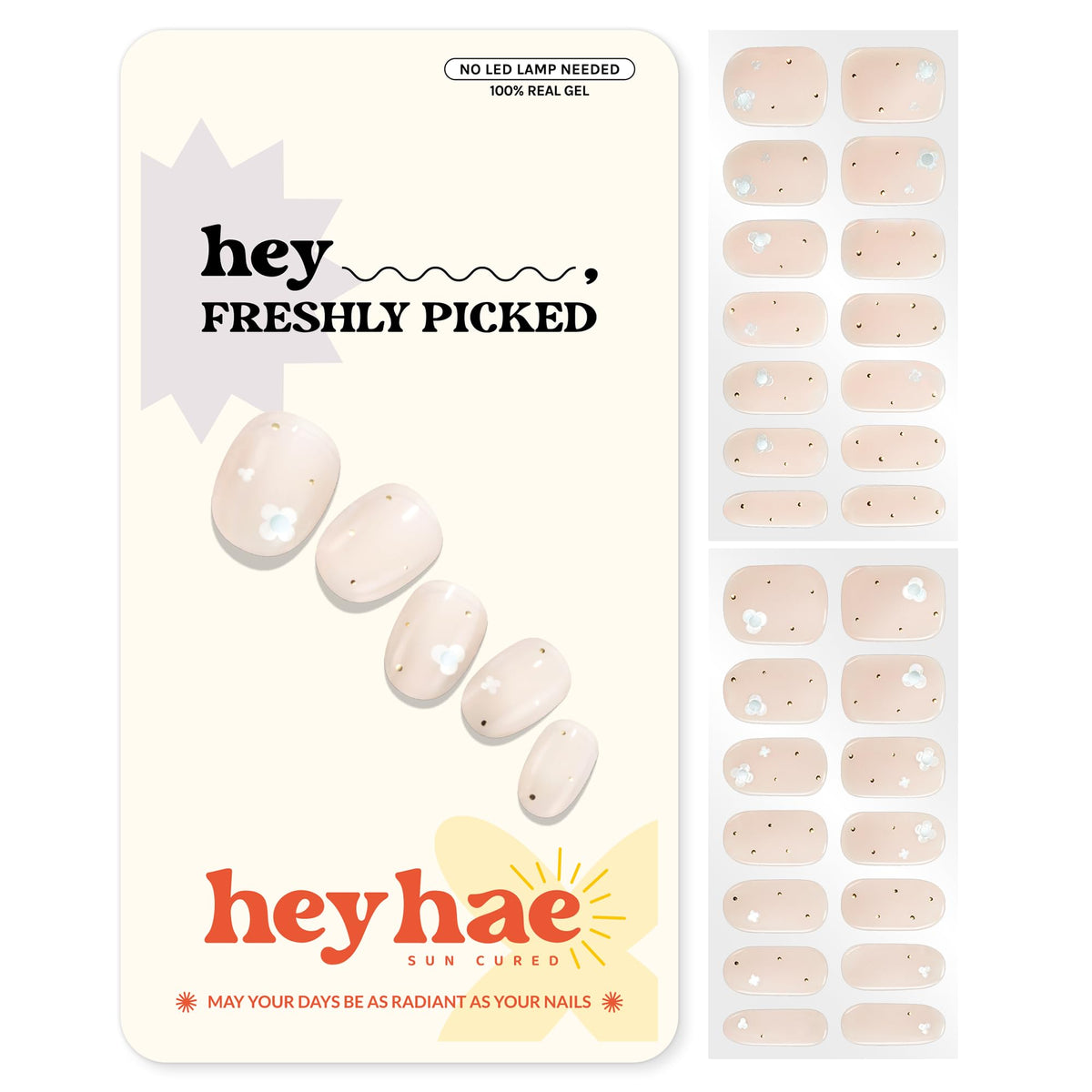 heyhae front packaging showing kit and floral design benefits instant salon look
