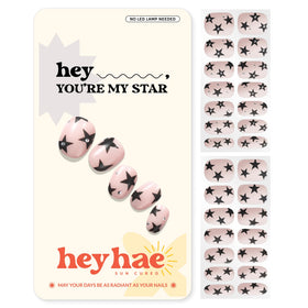 heyhae front packaging showing glitter pink star design and kit contents