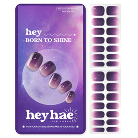 heyhae front packaging showing purple ombre strips and benefits