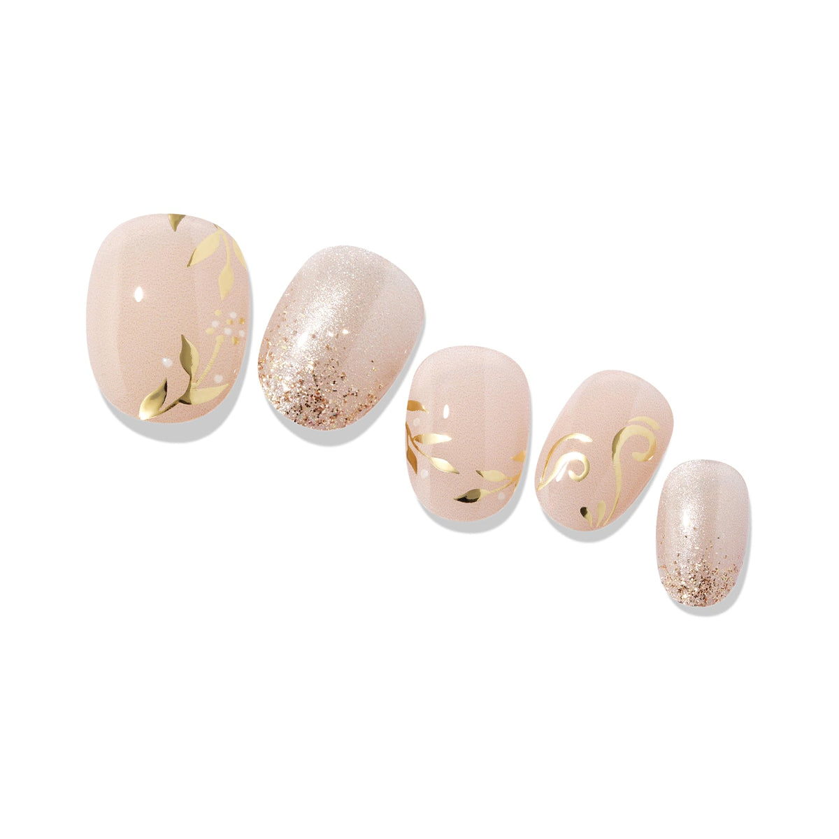 heyhae close detail of filed nail edge after application, highlights smooth finished look