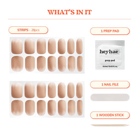 heyhae hand applying strip demonstrating easy, quick application