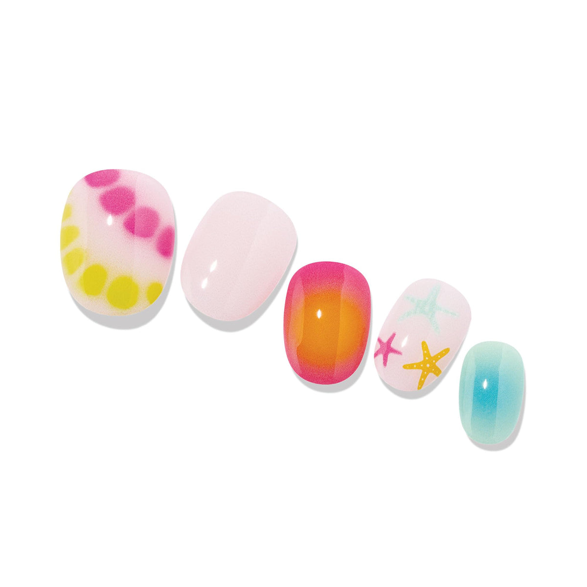 heyhae lifestyle shot at beach showing vibrant manicure matching coastal vibe benefit