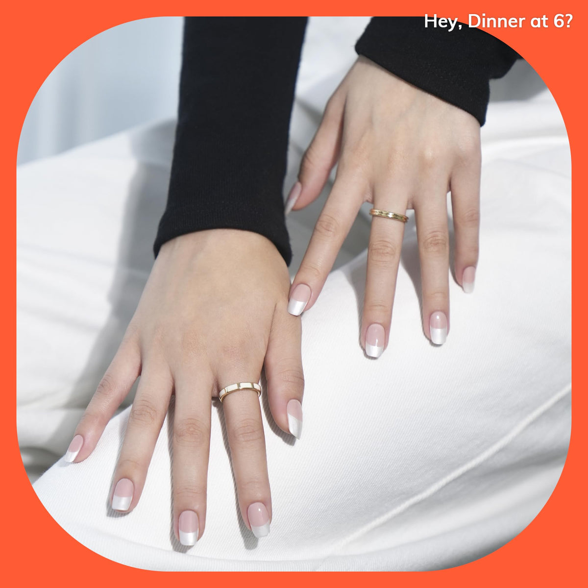 heyhae strip curing on a nail in sunlight demonstrating quick sun-cure benefit