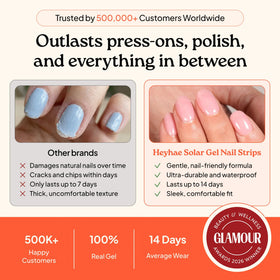 heyhae on nail scale comparison illustrating size variety for perfect fit