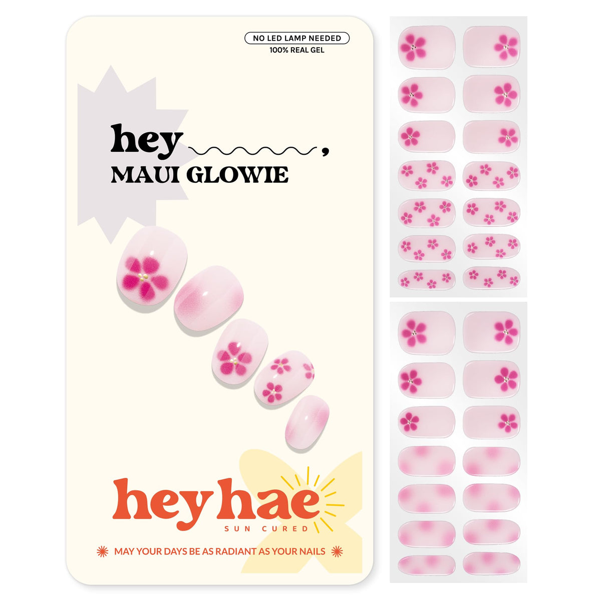 heyhae pack front showing mauiglowie floral design and kit benefits