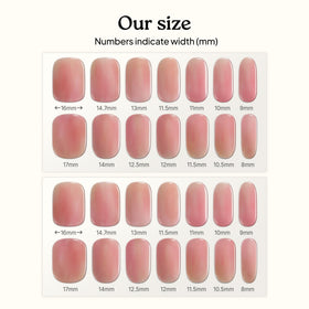 heyhae full layout of 28 strips showing size variety for fit