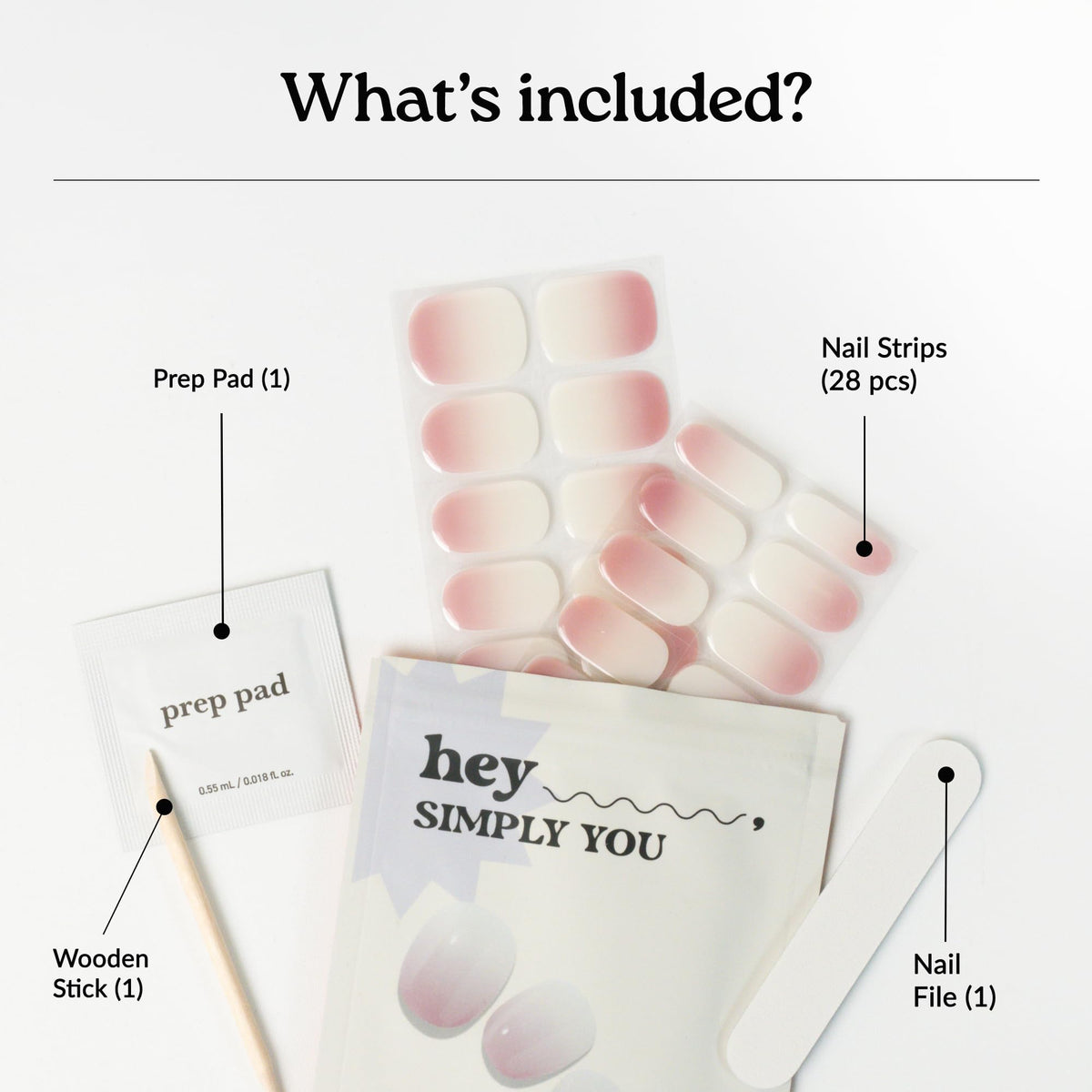 heyhae layout of 28 strips showing multiple sizes for perfect fit