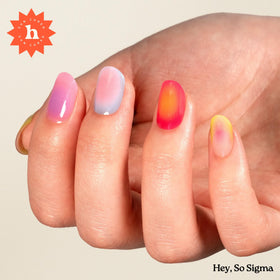 heyhae marble pink strip close-up highlighting festival-inspired pattern