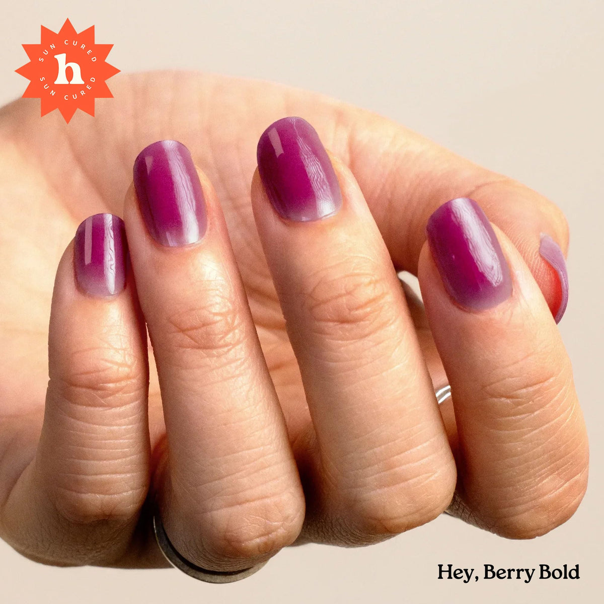 heyhae close-up of strawberry and blueberry print delivering playful manicure style