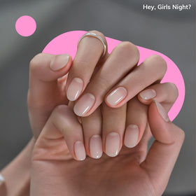 heyhae close-up of strip texture showing pearly shimmer and smooth gel finish for salon look