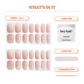 heyhae strip texture and thickness side view showing semi-cured gel layer benefit: flexible fit