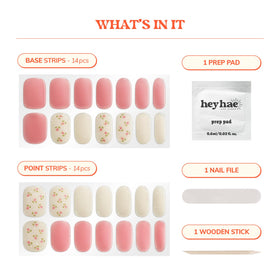 heyhae hands applying strip demonstrating quick easy-apply benefit