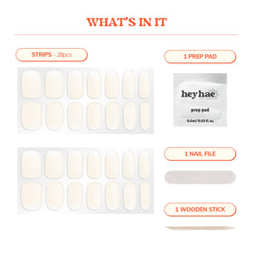 heyhae strips applied on hand during placement demonstrating easy warming and stretch fit