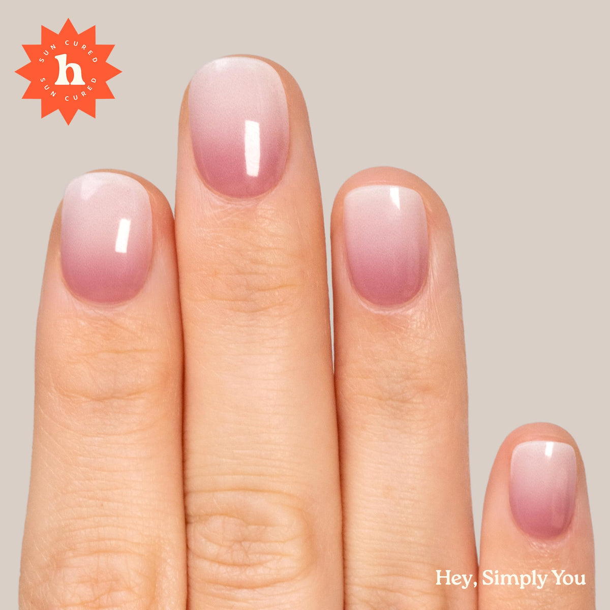 heyhae applying strip on nail demonstrating quick, no-mess wear