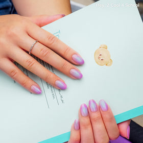 heyhae strips on nails curing in sunlight showing quick sun-cure convenience