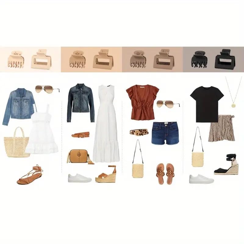 HFLYJPYW lifestyle flatlay with clips paired to neutral outfit