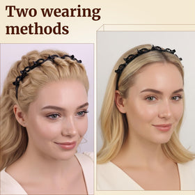 HFZRZFH headband holding hair during makeup application for hands-free grooming benefit