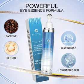 HGTG product in hand morning routine showing de-puffing convenience benefit