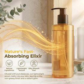 HHWZOH application on damp skin demonstrating fast absorption and softness