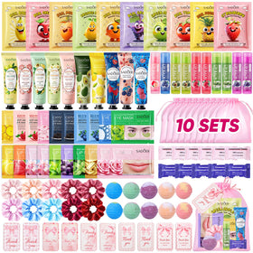 HHXI front packaging showing full 100-piece spa party kit and convenience